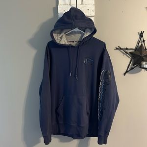Mens navy blue Champion hoodie